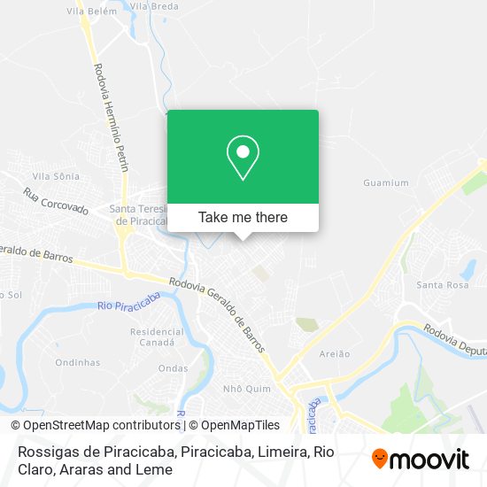 Rossigas de Piracicaba map