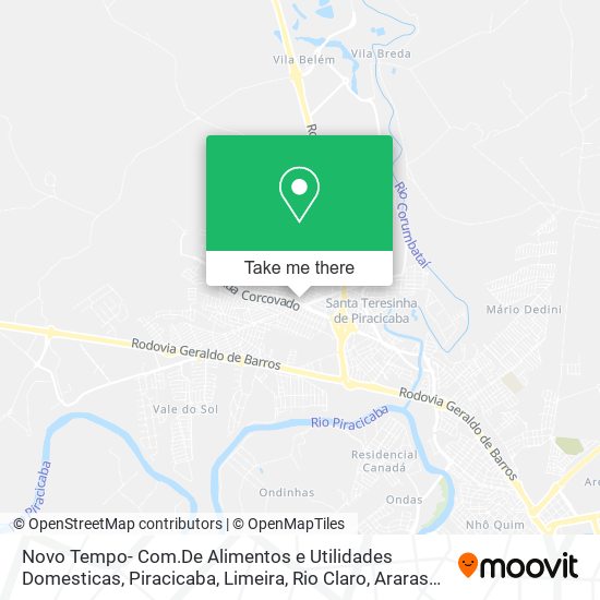 Novo Tempo- Com.De Alimentos e Utilidades Domesticas map