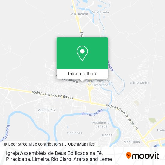 Mapa Igreja Assembléia de Deus Edificada na Fé