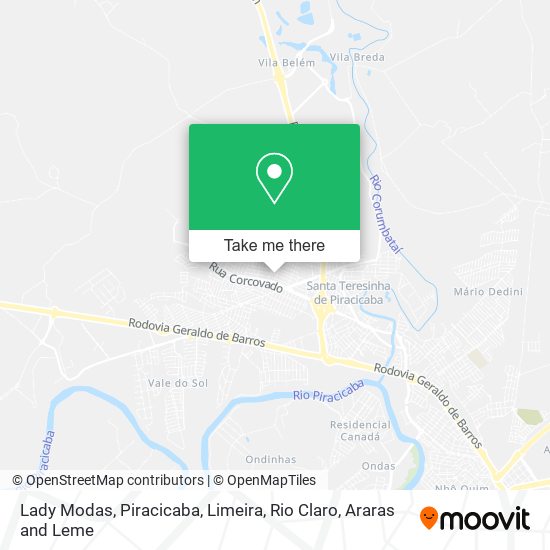 Lady Modas map