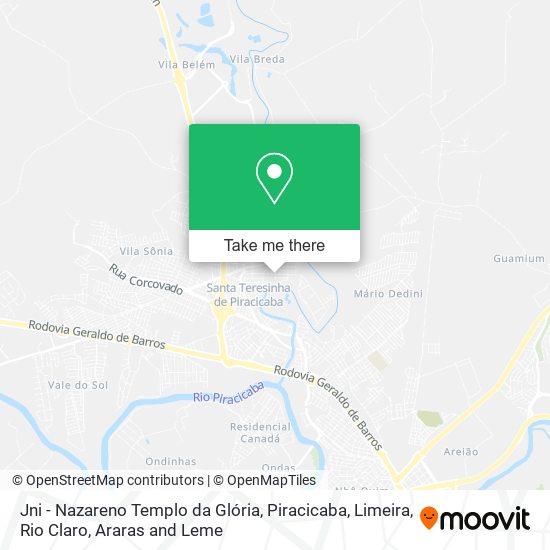 Jni - Nazareno Templo da Glória map