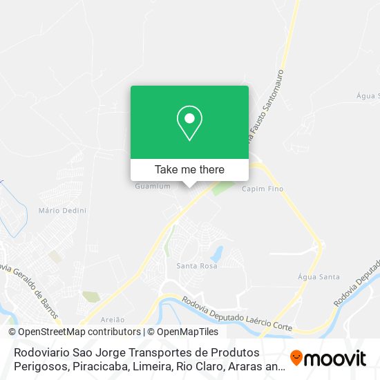 Rodoviario Sao Jorge Transportes de Produtos Perigosos map