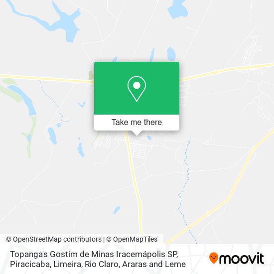 Topanga's Gostim de Minas Iracemápolis SP map
