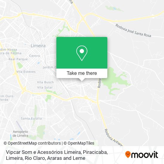 Mapa Vipcar Som e Acessórios Limeira