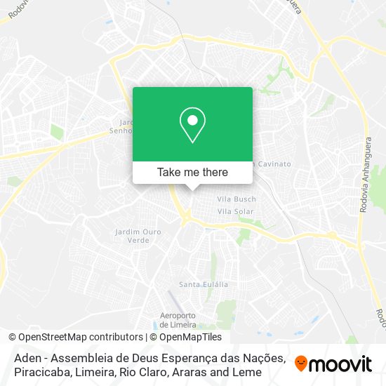 Mapa Aden - Assembleia de Deus Esperança das Nações