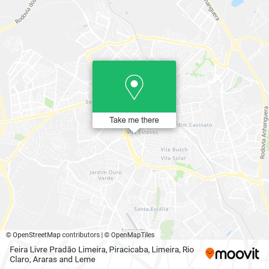 Mapa Feira Livre Pradão Limeira