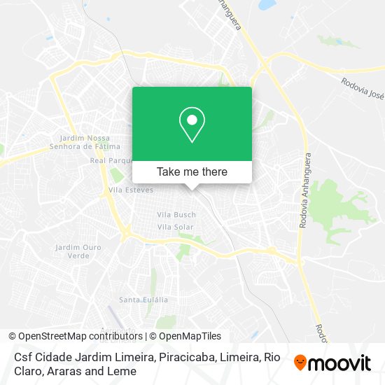 Csf Cidade Jardim Limeira map