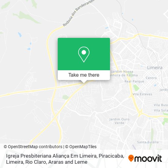 Igreja Presbiteriana Aliança Em Limeira map