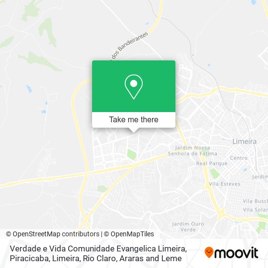 Verdade e Vida Comunidade Evangelica Limeira map