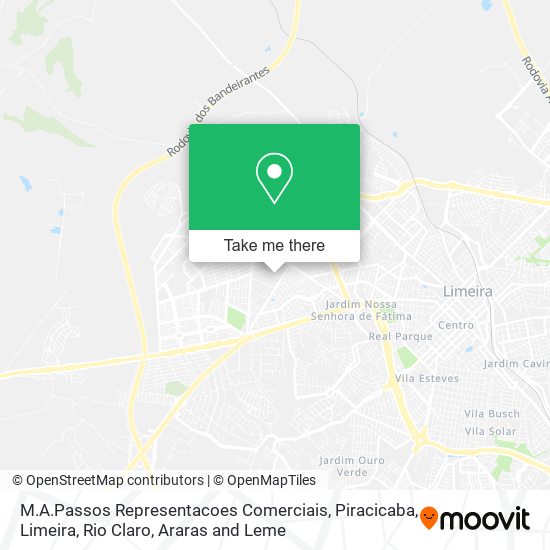 M.A.Passos Representacoes Comerciais map