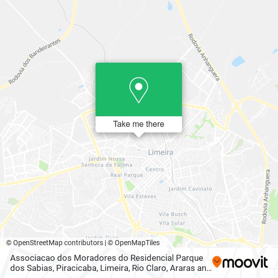 Associacao dos Moradores do Residencial Parque dos Sabias map