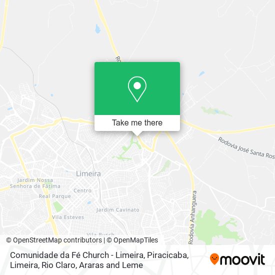 Mapa Comunidade da Fé Church - Limeira