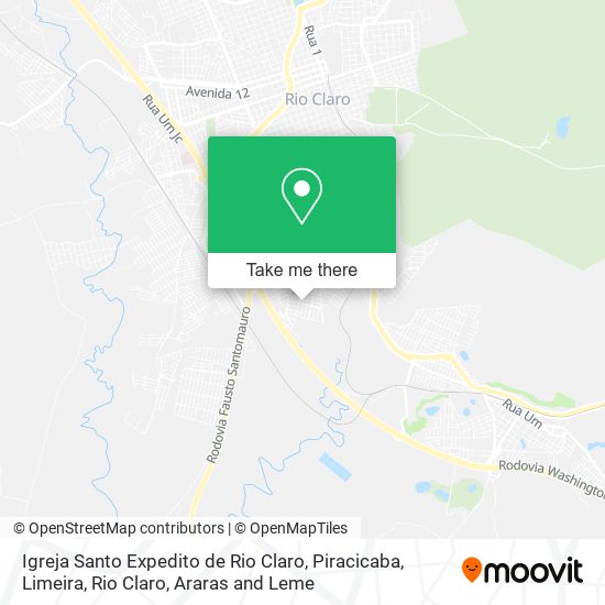 Mapa Igreja Santo Expedito de Rio Claro