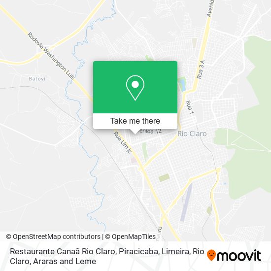 Restaurante Canaã Rio Claro map