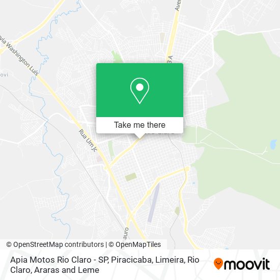 Mapa Apia Motos Rio Claro - SP