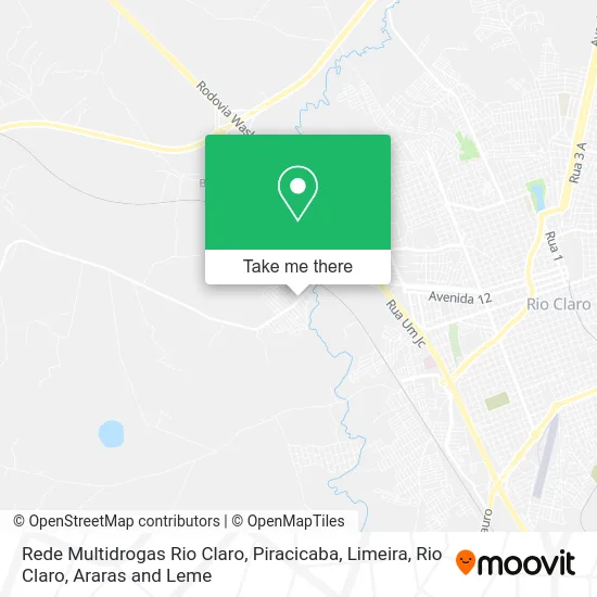Rede Multidrogas Rio Claro map