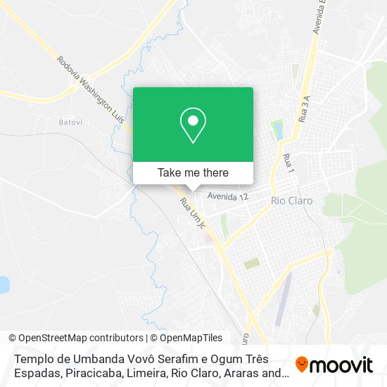 Templo de Umbanda Vovô Serafim e Ogum Três Espadas map