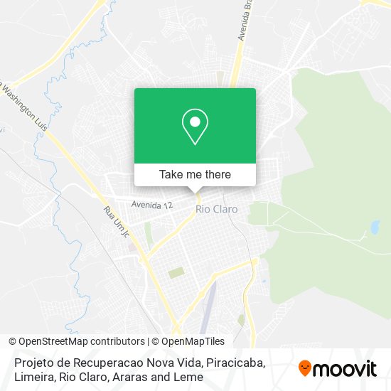 Mapa Projeto de Recuperacao Nova Vida