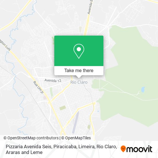 Mapa Pizzaria Avenida Seis