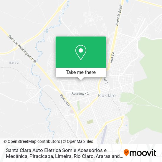 Mapa Santa Clara Auto Elétrica Som e Acessórios e Mecânica