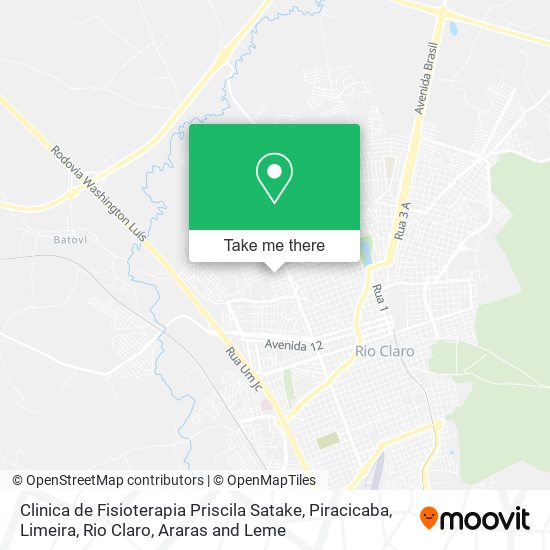 Mapa Clinica de Fisioterapia Priscila Satake