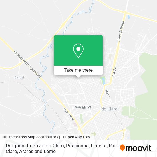 Mapa Drogaria do Povo Rio Claro