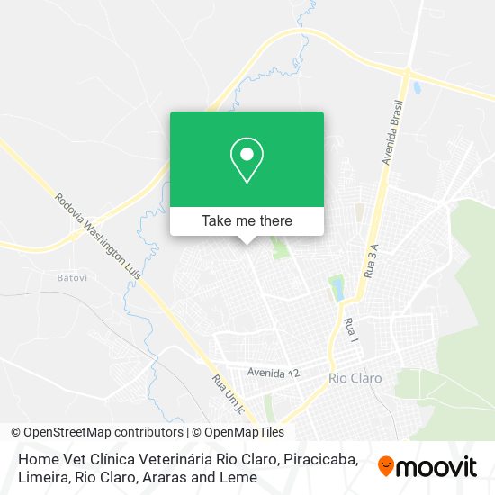 Home Vet Clínica Veterinária Rio Claro map