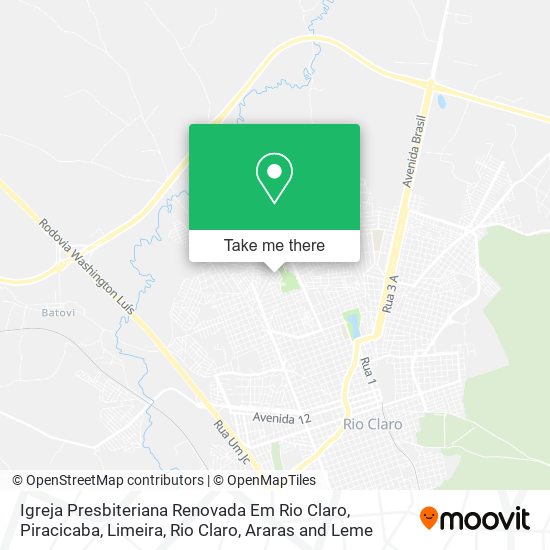 Igreja Presbiteriana Renovada Em Rio Claro map