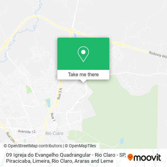09 Igreja do Evangelho Quadrangular - Rio Claro - SP map