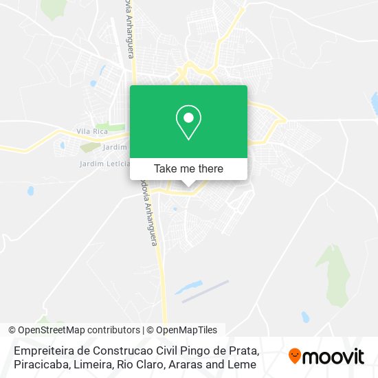 Mapa Empreiteira de Construcao Civil Pingo de Prata