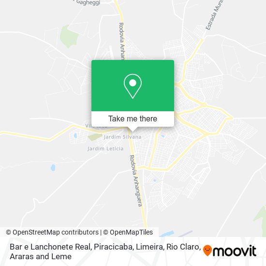 Mapa Bar e Lanchonete Real