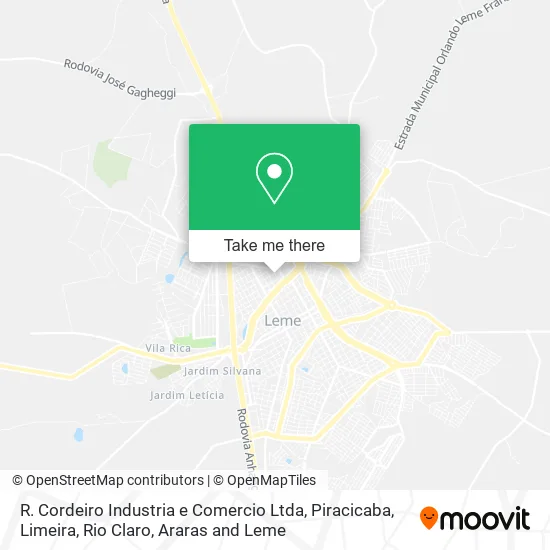 R. Cordeiro Industria e Comercio Ltda map