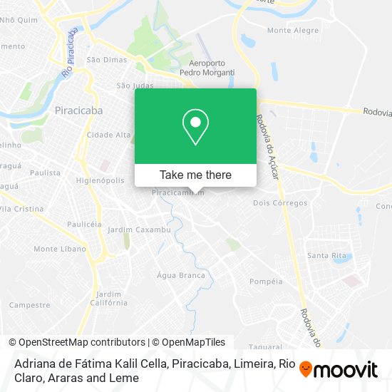 Adriana de Fátima Kalil Cella map