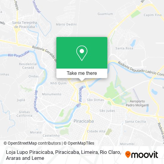 Loja Lupo Piracicaba map