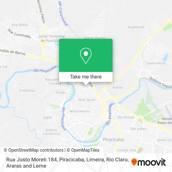 Rua Justo Moreti 184 map