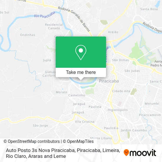 Auto Posto 3s Nova Piracicaba map
