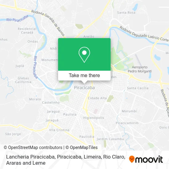 Lancheria Piracicaba map