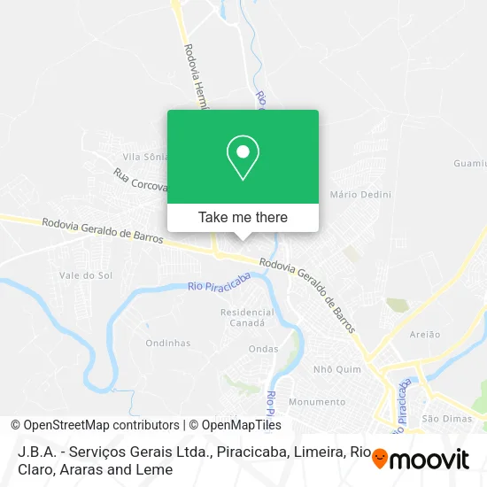 J.B.A. - Serviços Gerais Ltda. map