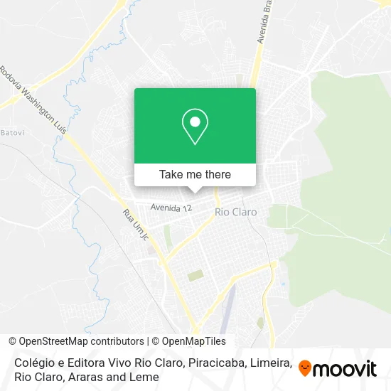 Mapa Colégio e Editora Vivo Rio Claro