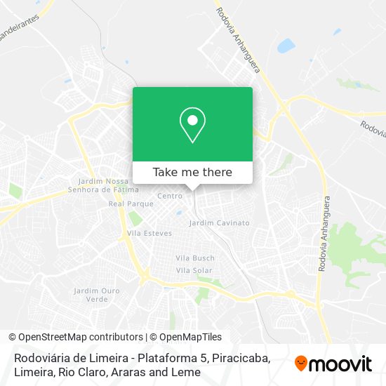 Mapa Rodoviária de Limeira - Plataforma 5