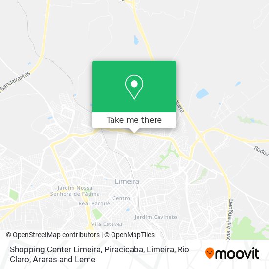 Mapa Shopping Center Limeira