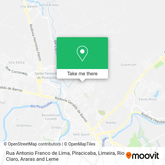 Rua Antonio Franco de Lima map