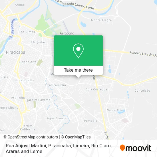 Rua Aujovil Martini map