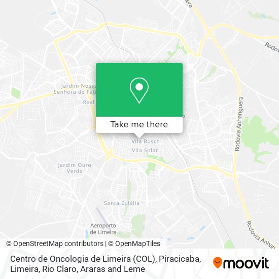 Mapa Centro de Oncologia de Limeira (COL)