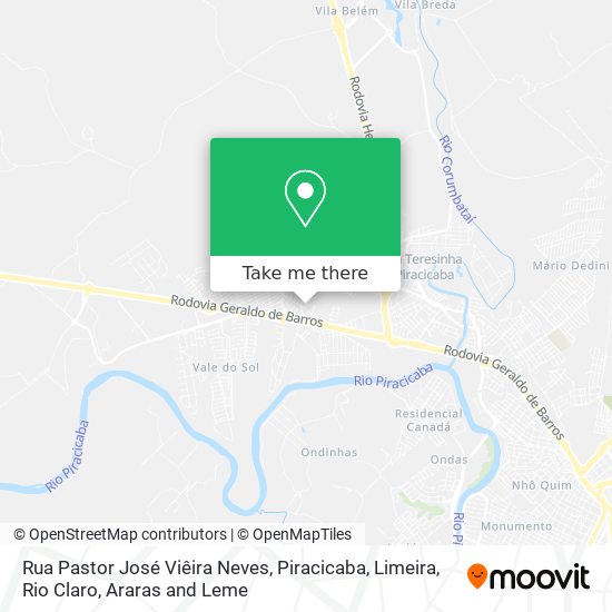 Rua Pastor José Viêira Neves map