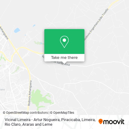 Vicinal Limeira - Artur Nogueira map