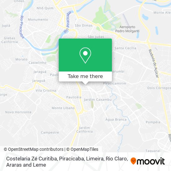 Mapa Costelaria Zé Curitiba