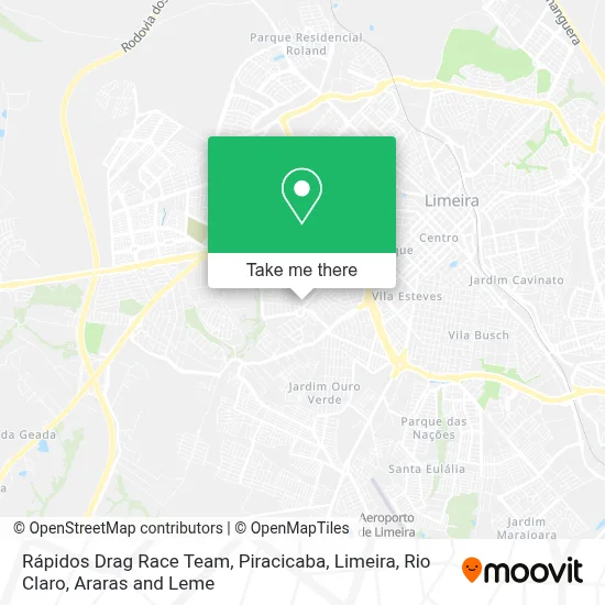Rápidos Drag Race Team map