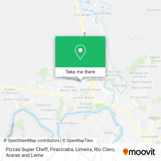 Pizzas Super Cheff map