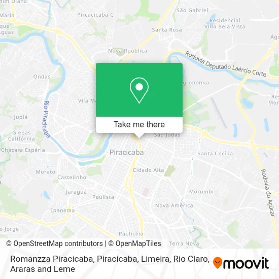 Romanzza Piracicaba map